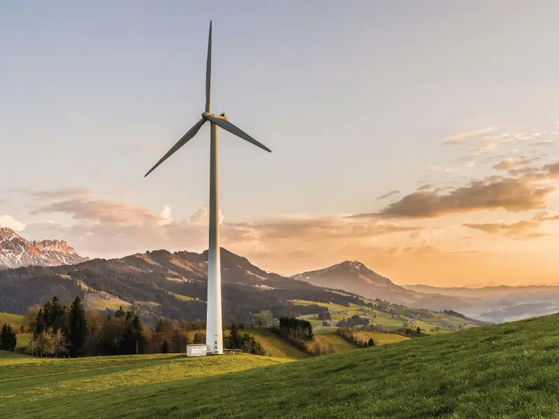 Wind turbine on a hill Wind turbine on a hill